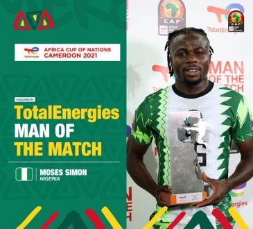 Nigeria vs Sudan AFCON2021 - Moses Simon man of the match