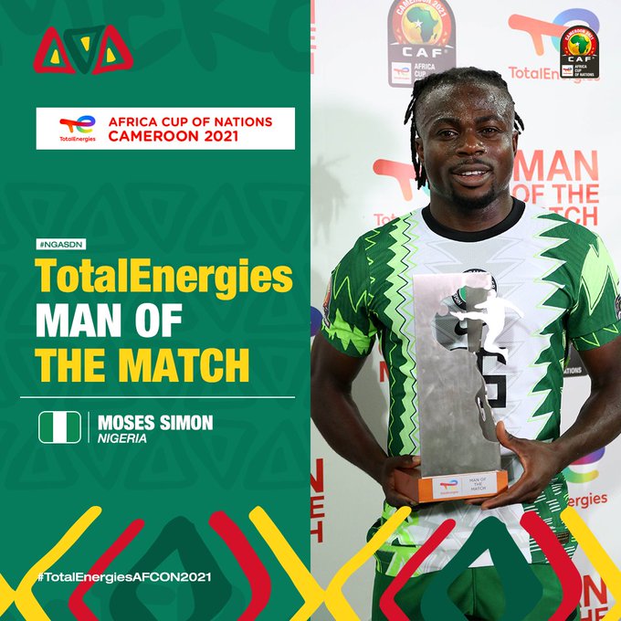 Nigeria vs Sudan AFCON2021 - Moses Simon man of the match